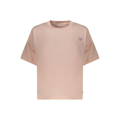 Guess Jeans Pink Cotton T-Shirt