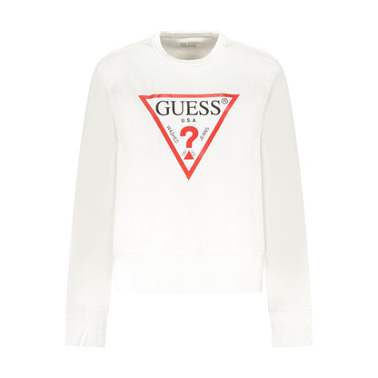 Guess Jeans White Cotton Sweatshirt