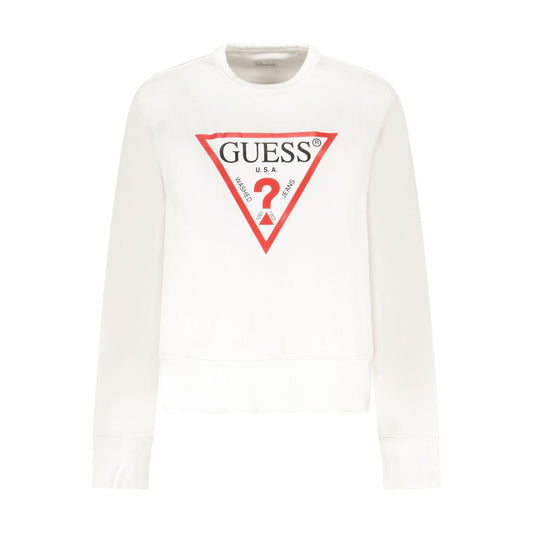 Guess Jeans White Cotton Sweatshirt