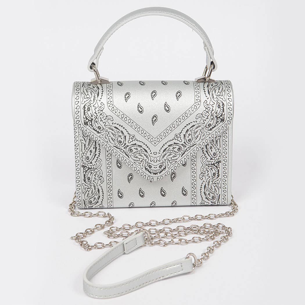 Bandana Print Handle Cross Body Bag