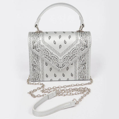 Bandana Print Handle Cross Body Bag