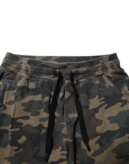 Dolce & Gabbana Multicolor Camouflage Cotton Men Jogger Pants