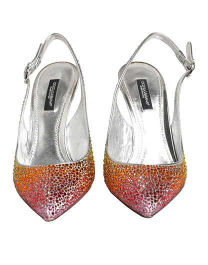 Dolce & Gabbana Multicolor Sequin Slingback Pumps