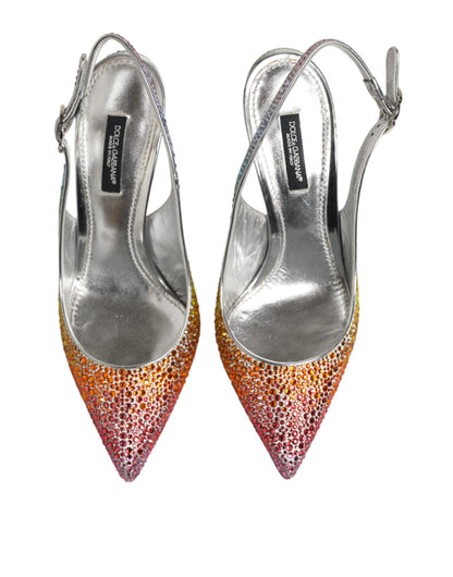 Dolce & Gabbana Multicolor Sequin Slingback Pumps