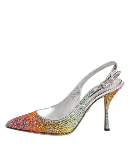 Dolce & Gabbana Multicolor Sequin Slingback Pumps