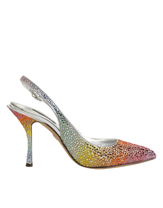 Dolce & Gabbana Multicolor Sequin Slingback Pumps