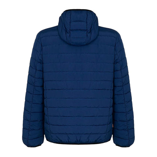 Suns Blue Polyester Men's Quilted Jacket