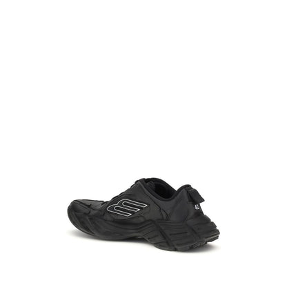 Balenciaga Black Calf Leather Bos Taurus Athletic Sneakers