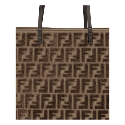 Fendi Brown Fabric Shoulder Bag