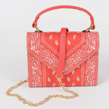 Bandana Print Handle Cross Body Bag