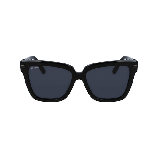 Ferragamo Black Acetate Sunglasses