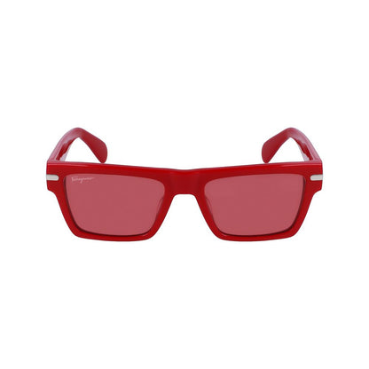 Ferragamo Red Acetate Sunglasses