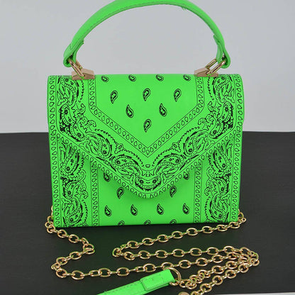 Bandana Print Handle Cross Body Bag