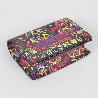 Oversized Chain Graffiti Cross Body Bag