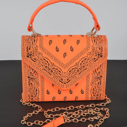 Bandana Print Handle Cross Body Bag