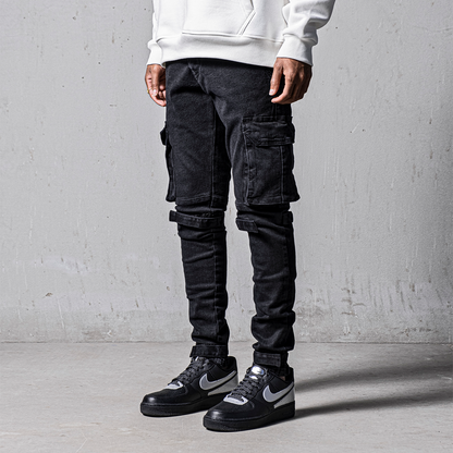 Black Skinny Cargo Pants