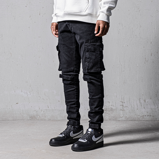 Black Skinny Cargo Pants