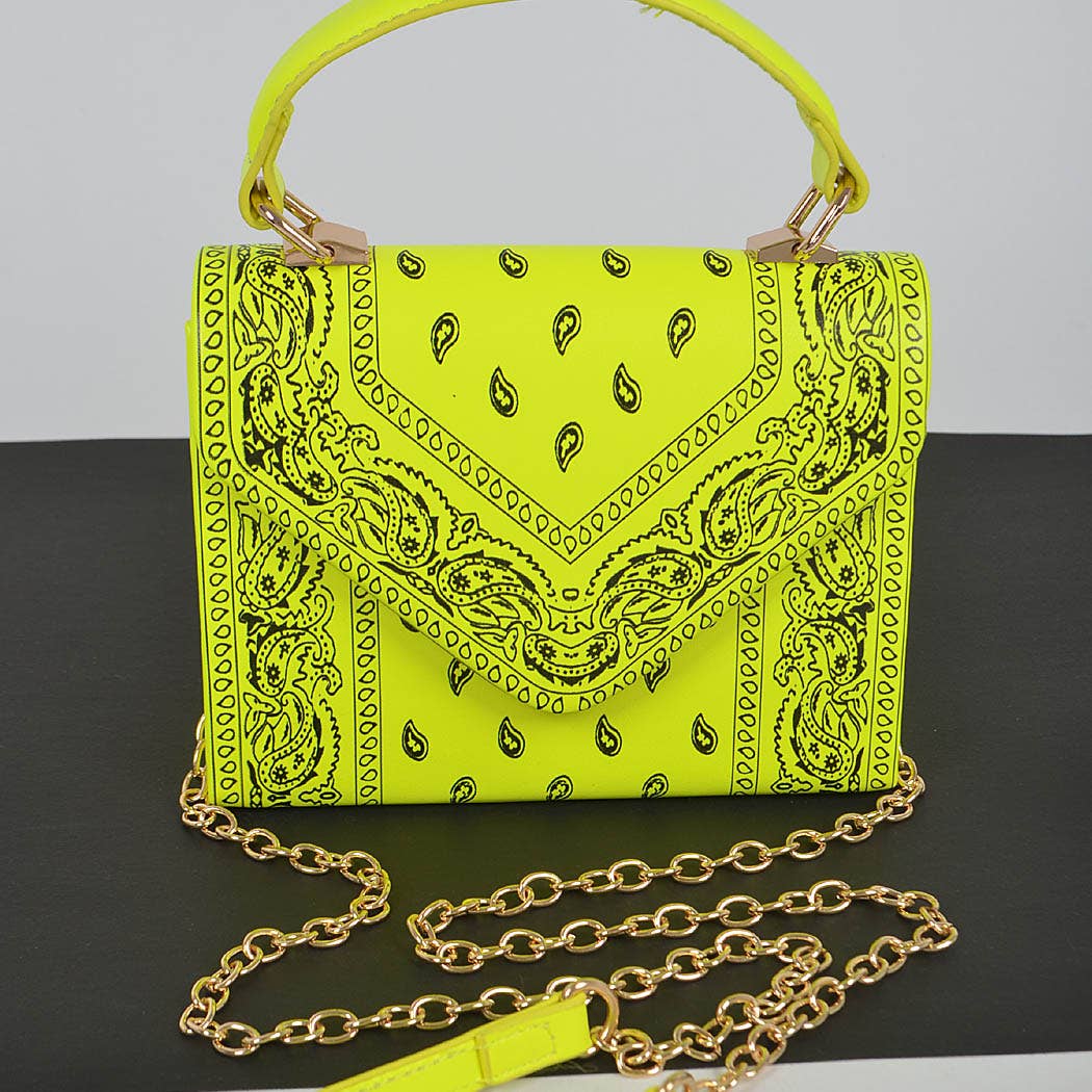 Bandana Print Handle Cross Body Bag