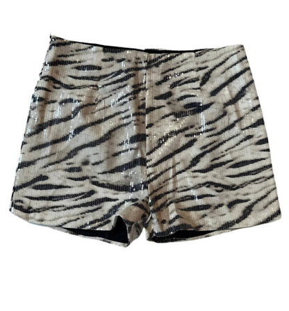 Leopard sequined party shorts