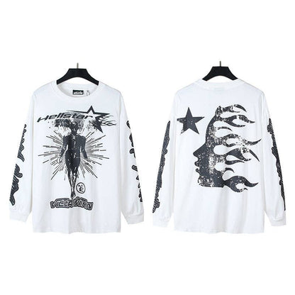 Hell Style Graphic Long Sleeve T-Shirt for Men