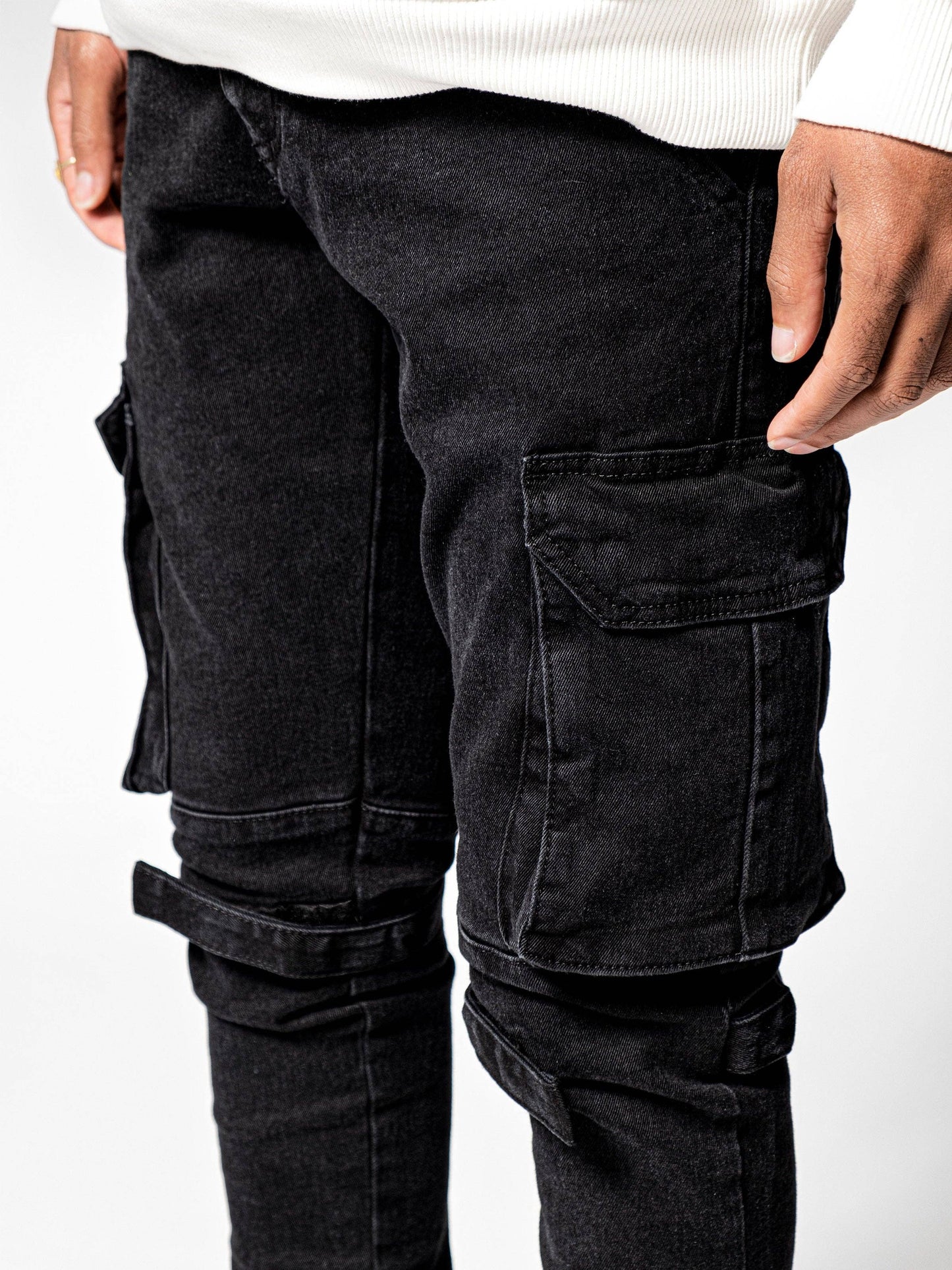 Black Skinny Cargo Pants