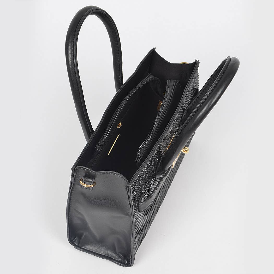 Rhinestone Handle Bag