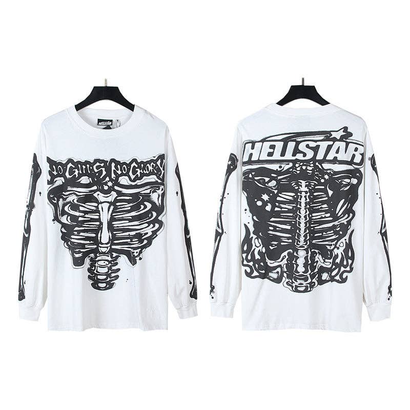 Hell Style Graphic Long Sleeve T-Shirt for Men