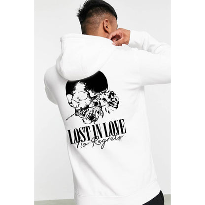 LOST IN LOVE SKULL  GRAPHIC  MENS HOODIE