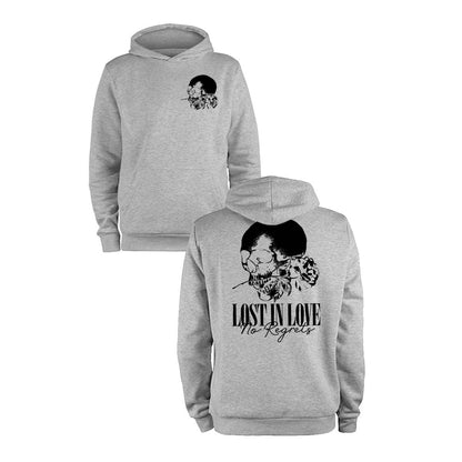LOST IN LOVE SKULL  GRAPHIC  MENS HOODIE