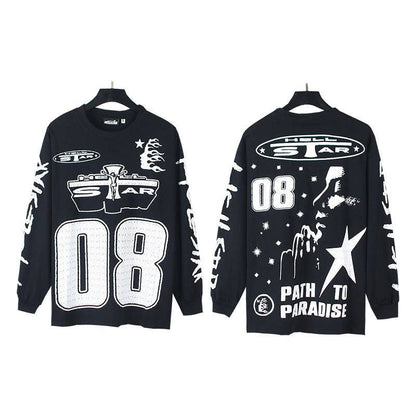Hell Style Graphic Long Sleeve T-Shirt for Men