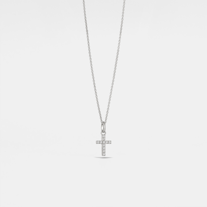 Dainty Cross Charm Pendant Necklace in 925 Sterling Silver