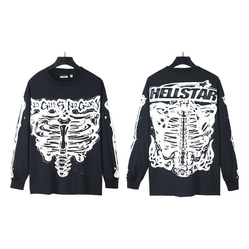 Hell Style Graphic Long Sleeve T-Shirt for Men
