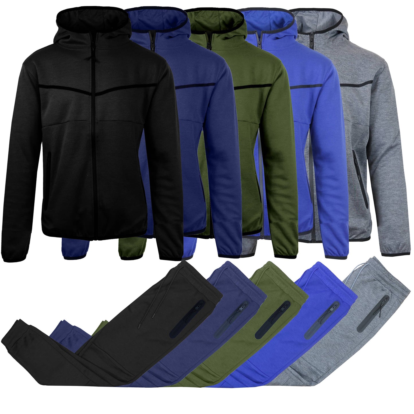 Men's Tech Fleece Hoodie and Jogger 2 Piece Set